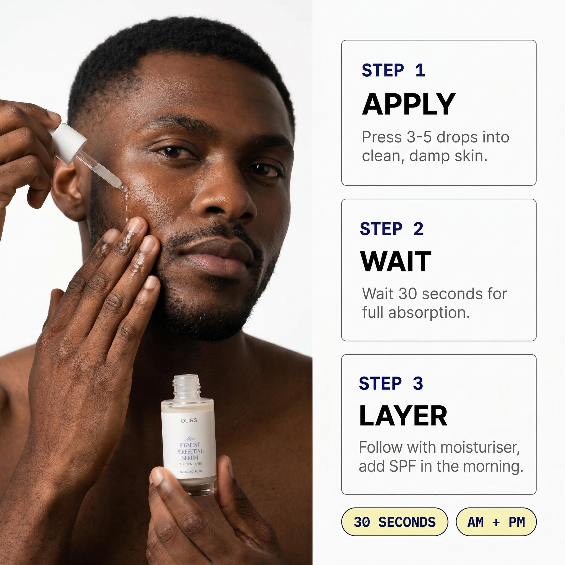Pigment Perfecting Serum - How It Works | OLIRS Men's Skincare